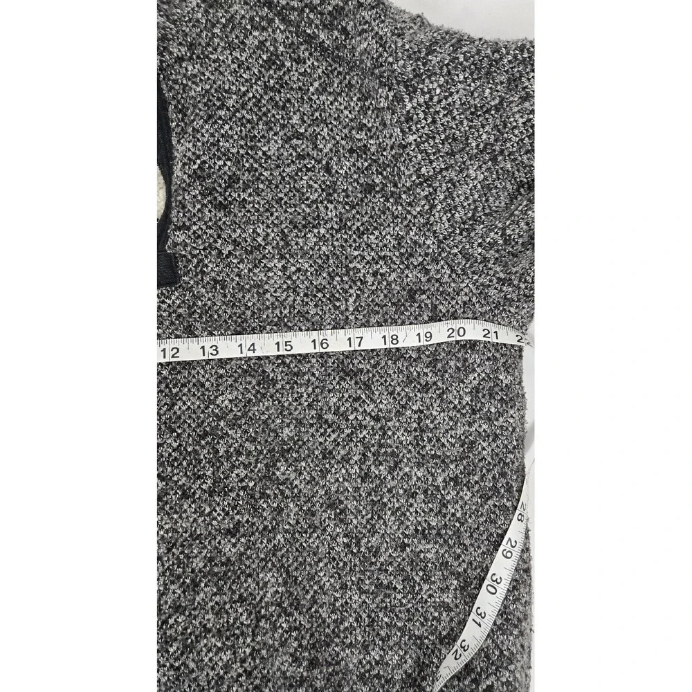 Orvis Classic Collection Men L Gray Sherpa Lined Quarter‎ Zip Pullover Sweater
